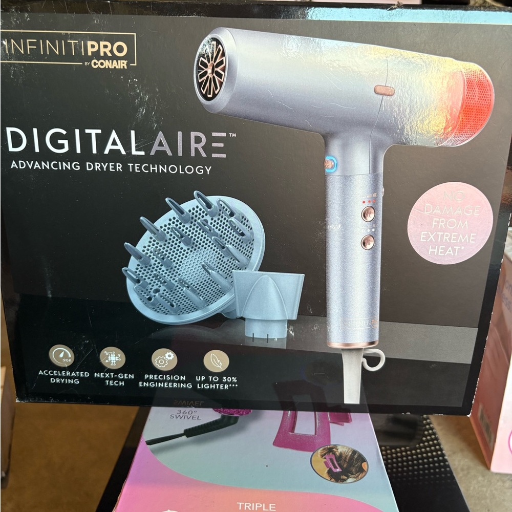 Conair InfinitiPro DigitalAire Hair Dryer - Blue and Red